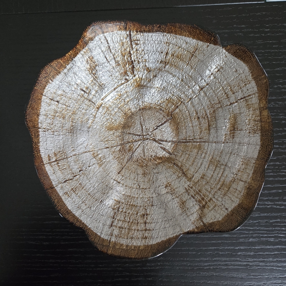 Blown Glass Tree Ring Bowl